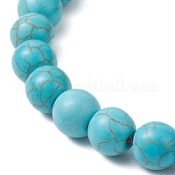 5 set di braccialetti elastici con perline sintetiche turchesi&nbsp;BJEW-JB10970