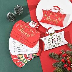 16 шт. 4 стиля подарочных коробок с бумажными подушками на рождественскую тематику&nbsp;CON-FS0001-22