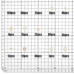 524 Stück 15 Stile synthetische Türkis & Howlith Perlen Sets&nbsp;TURQ-PH0001-24