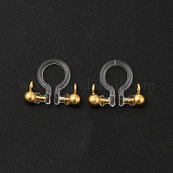 Латунные серьги с клипсами KK-C130-08G