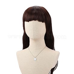 変色しない201ステンレススチール12星座ペンダントネックレス、304ステンレススチールスネークチェーン付き、女性用  ステンレス鋼色  17.87インチ（45.4cm）&nbsp;NJEW-JN04140