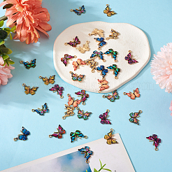 36шт 9 цвета легкие золотые подвески с эмалью&nbsp;ENAM-TA0001-49