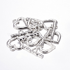 Застежки тоггл в тибетском стиле &nbsp;TIBE-S002-P-LF