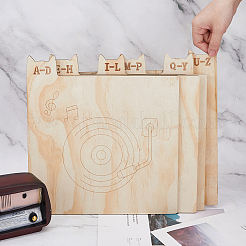 Деревянный разделитель виниловых пластинок&nbsp;WOOD-WH0124-92C