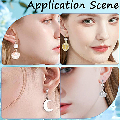 40 шт. 4 стиля пластиковых U-образных клипсовых сережек STAS-SC0007-60