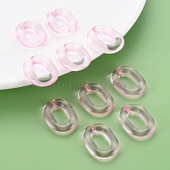 透明なアクリルコネクターリング  クイックリンクコネクター  アズキチェーン製造用  オーバル  ピンク  24x18x5mm  内径：13x7mm  約403個/500g&nbsp;MACR-S373-19-B12