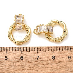 Messingpflaster klare Zirkonia Anhänger&nbsp;CU-CBA2907-13G