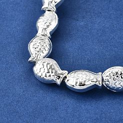 電気メッキガラスビーズセット  魚  フルメッキ  銀メッキ  15x10x3mm  穴：1mm  約28~29個/連  15.16~15.75インチ（38.5~40cm）&nbsp;EGLA-V001-01J