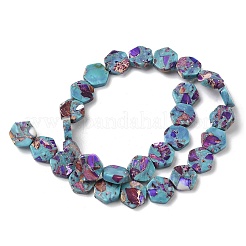 Окрашенные синтетические нити из имперской яшмы G-D337-14mm-A01