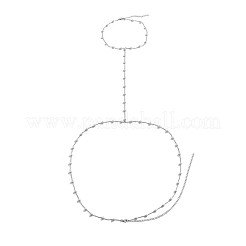 Цепочки из сплава и пластика с имитацией круглого жемчуга WG6B188-02
