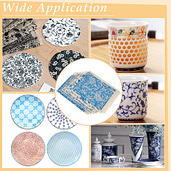 6 лист 6-х стилей бумажных керамических наклеек AJEW-BC0007-19B