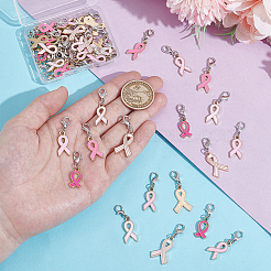 50 шт. 5-цветная информационная лента из сплава и эмали&nbsp;HJEW-PH01991