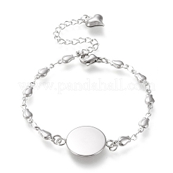 Fabrication de bracelets en acier inoxydable 304 résistants au ternissement pour la Saint-Valentin&nbsp;STAS-L248-007P-A