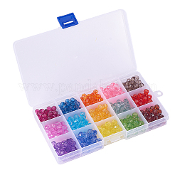 450шт 15 цвета прозрачные акриловые бусины&nbsp;TACR-CJ0001-31