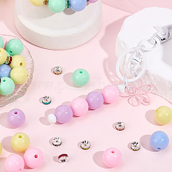 50 шт. Непрозрачные акриловые бусины&nbsp;MACR-SC0002-34