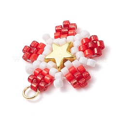 Подвески-звезды из стеклянных бусин&nbsp;PALLOY-MZ00641-01