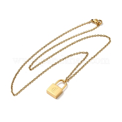 Ожерелья с подвесками из нержавеющей стали 304 Rolo NJEW-S444-01G-03