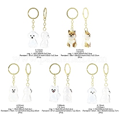 Porte-clés en fer et plastique&nbsp;KEYC-FZC0001-001B-G