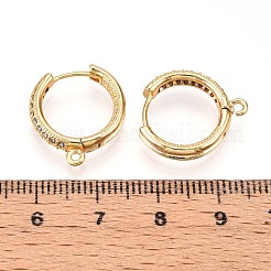 Латунный микропаве кубический цирконий кольцо серьги фурнитура KK-N261-47G