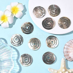 5 шт. подвески-ракушки из натуральной черной губной помады&nbsp;SHEL-YW0001-20