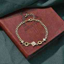 Латунные браслеты с микропаве из чистого кубического циркония BJEW-U020-21G