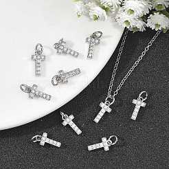 Pendentifs en laiton Shegrace avec micro-pavé de zircone cubique transparente&nbsp;XGRQ29361-394P-T