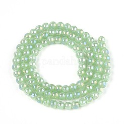 Гальванические стекляныне бусины&nbsp;GLAA-T032-J4mm-AB03