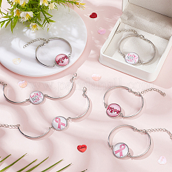 12шт 3 цвета слово надежда стеклянные браслеты звенья&nbsp;BJEW-NB0001-12