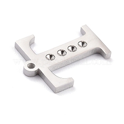 Ciondolo in acciaio inossidabile 304 anti-ossidazione con strass&nbsp;STAS-F267-09T-P