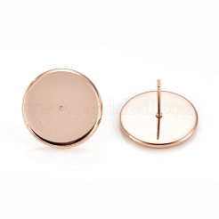 Серьги-гвоздики из нержавеющей стали 304 STAS-H436-20F-RG