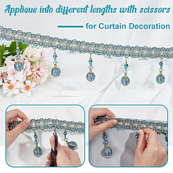 Бахрома из пластика для штор из бисера&nbsp;OCOR-WH0090-69C