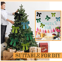 4 ярд двухцветной бахромчатой бархатной ленты SRIB-WR0001-08B