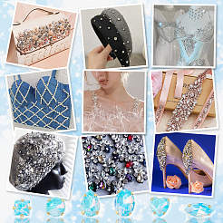 106 Stück 6 Stil Strass zum Aufnähen&nbsp;FIND-OC0004-09F