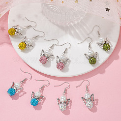 Серьги с подвесками из полимерной глины&nbsp;EJEW-JE05444