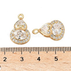 Латунные микропаве прозрачные подвески с фианитом KK-S531-26G