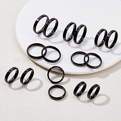 16 anello unisex in acciaio inossidabile semplice e semplice&nbsp;RJEW-DC0001-19EB