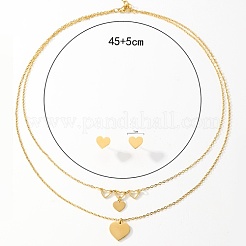 Комплект украшений из золотой нержавеющей стали 201 QE0758-3