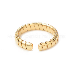 Ионное покрытие (ip) 304 нержавеющая сталь спиральное открытое манжетное кольцо для женщин RJEW-I096-15G