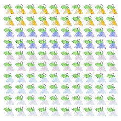 100 шт. 10-х цветные стеклянные подвески-цветки жизни FIND-CA0009-01