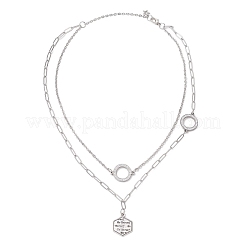 Комплекты из двухслойных цепочек и браслетов из нержавеющей стали 304 SJEW-JS01324