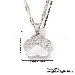 Модные латунные подвески с микропаве из прозрачных кубических цирконий в виде отпечатка лапы медведя для женщин DN9774-1