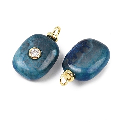 Окрашенные натуральные синие агатовые подвески&nbsp;X-KK-B157-42F-08