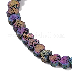 Гальванические бусины из натуральной лавы G-Q1009-G01-02C