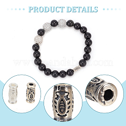 4 шт. 2 цвета 925 бусины-трубочки из стерлингового серебра FIND-NB0004-79