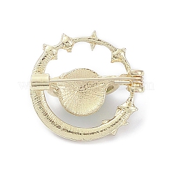 Горный хрусталь планета со звездой брошь булавка&nbsp;LS-JEWB-M027-01LG-01