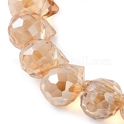 Стеклянные бусины с гальваническим покрытием &nbsp;X-EGLA-D030-17I