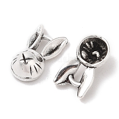 Кулоны кролика из цинкового сплава в тибетском стиле TIBEP-R334-037AS-RS