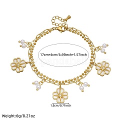 Bracelets à double rangée de chaînes en acier inoxydable 304&nbsp;WG64B52-01