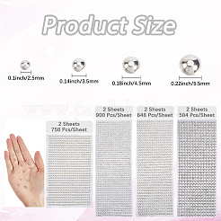 アクリルイミテーションパールステッカー  半円  ライトグレー  265x95x2.5mm&nbsp;STIC-WH20006-03A