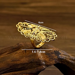 Латунные регулируемые кольца на палец для женщин YN7007